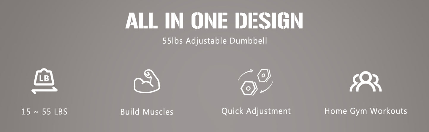 Adjustable Dumbbell - 55lb