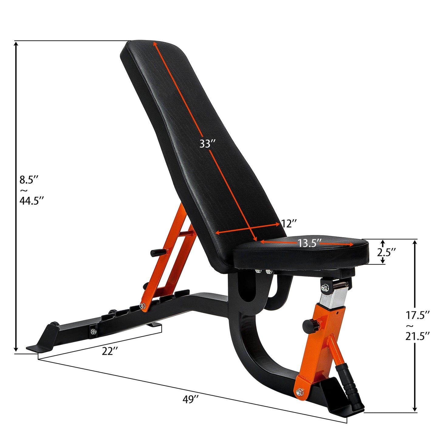 Adjustable Weight Bench - 6 Positions
