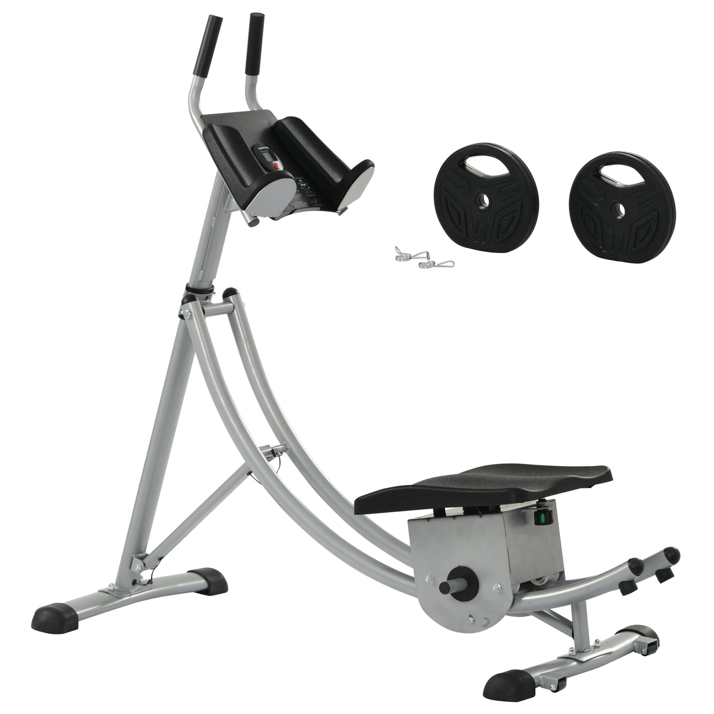 Folding abdominal crunch coaster (Deluxe ab machine)